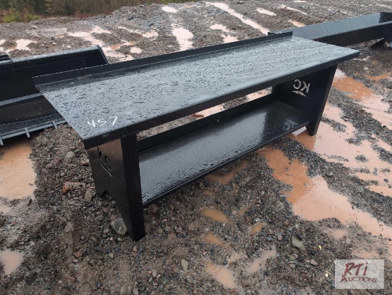 Light duty painted steel work bench, 90in