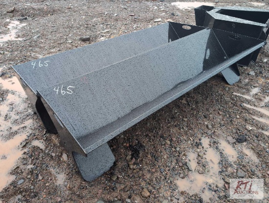 2X 90in steel feed trough