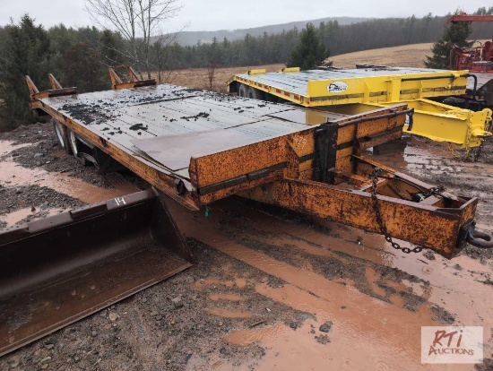 Econoline tandem axle backhoe trailer, 22ft, fold over ramps, dovetail, Bill of Sale Only