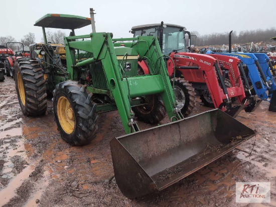 John Deere 2940 tractor, 4WD, loader, 2 remotes, GP bucket, 11254 hrs