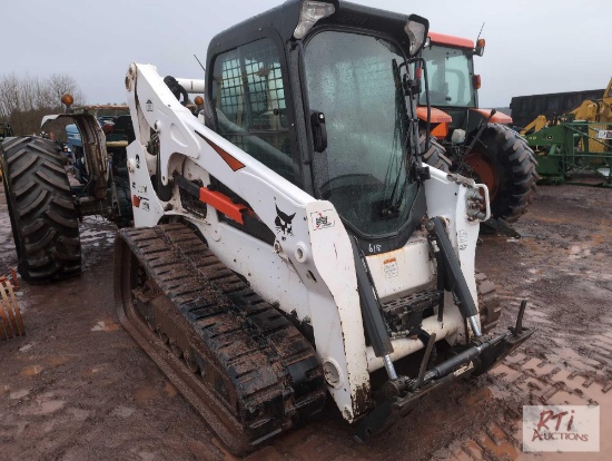 2021 Bobcat T770 track skid loader, 2 speed, power wedges, high flow, cab, heat, A/C, 863 hrs