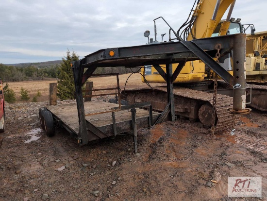 1986 Homemade tandem axle gooseneck trailer, VIN: NYA388544...16ft deck