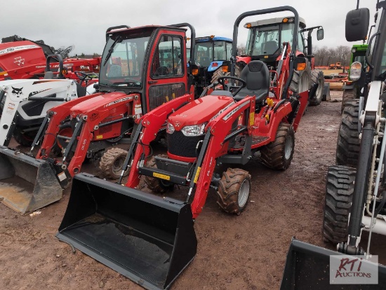 New Massey Ferguson GC1723 series E compact tractor, 4WD, loader, backhoe, 1 hour