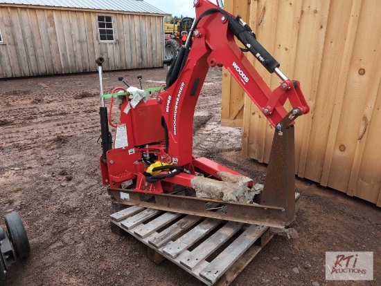 Woods BH65 Ground Breaker 3pt backhoe attachment, new with minor aesthetic damage