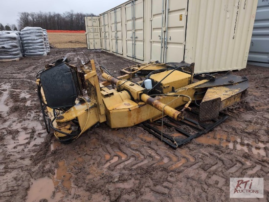 Truck mount log grapple loader with outriggers