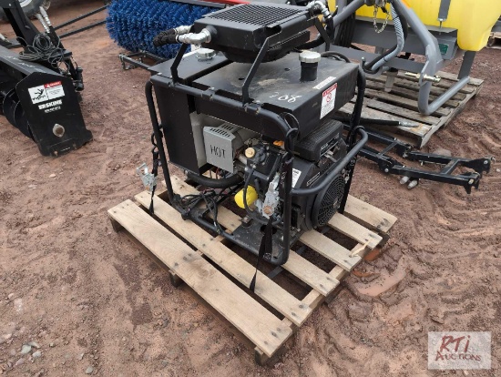 Erskine front mount system with 5ft hydraulic snowblower and 5ft hydraulic broom, includes mounting
