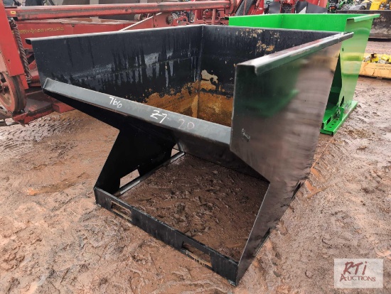 Skid loader mount dump hopper