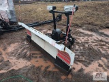 Blizzard pickup snow plow with extendable wing and mounting brackets