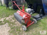 Walk behind earth trencher, gasoline engine