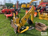 Skid steer mount backhoe with 12in digging bucket