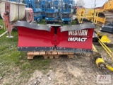 Western 6ft UTV V-plow with mounting brackets, wiring, controller - controller in office
