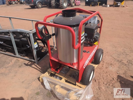 New Magnum 4000 hot high pressure power washer with 15hp engine, S/N 243645