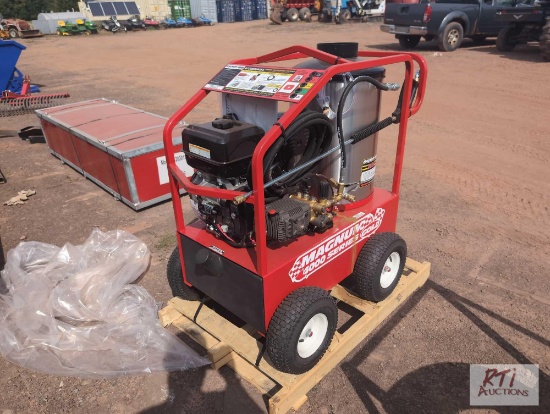New Magnum 4000 hot high pressure power washer with 15hp engine, S/N 243644