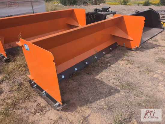 New 8ft skid steer snow pusher with replaceable edge and shoes