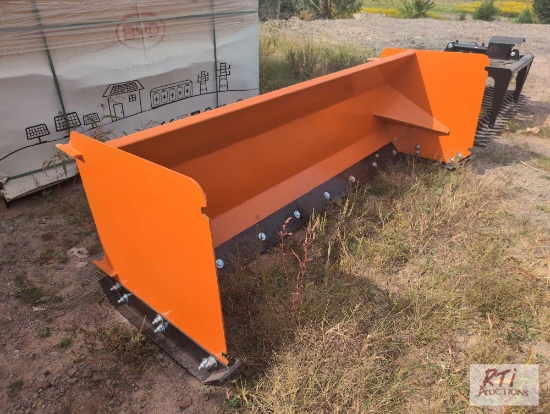New 8ft skid steer snow pusher with replaceable edge and shoes