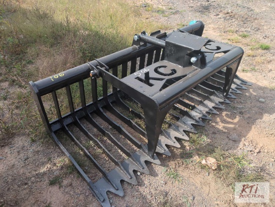 New 76 in rock grapple bucket for skid steer