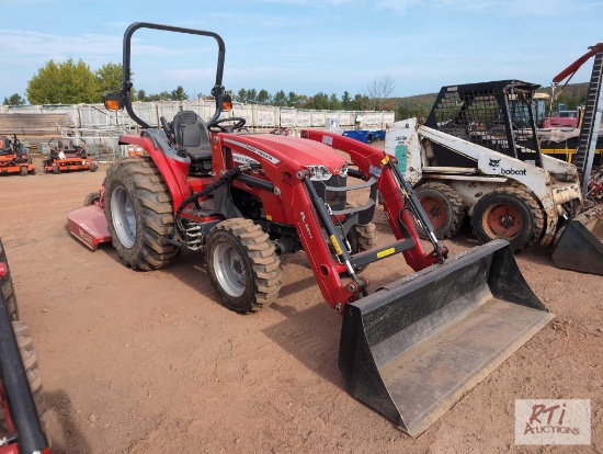 Massey Ferguson 1835 4WD diesel compact tractor with loader, 348 hrs