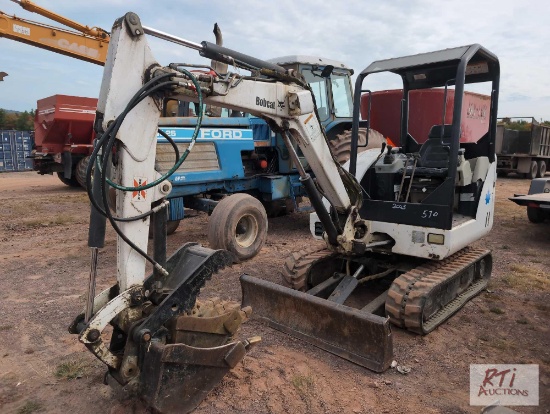 Bobcat 328D mini excavator, hydraulic thumb, 30in digging bucket, 12in digging bucket, backfill