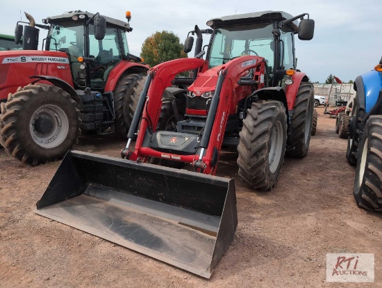 Massey Ferguson 5711 SL MFWD tractor, cab, front loader, bucket, 480/70 R 38 rear tires, 923 hrs.,