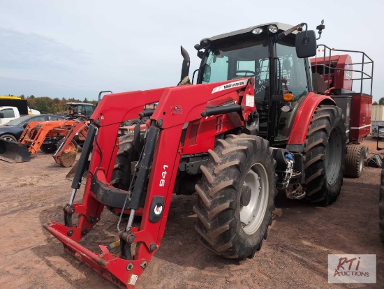 2016 Massey Ferguson 5612 MFWD tractor, front loader, 18x38 rear tires, 2968 hrs., DHGB026017