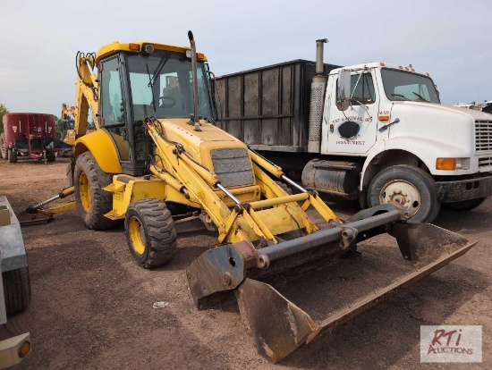 New Holland LV75.B backhoe, 4WD, MP bucket, extend-a-hoe, 24in digging bucket, cab, heat, 4019 hrs