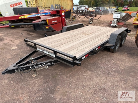 2024 Quality Trailers 16ft tandem axle fender trailer, dovetail, slide in ramps, 7000 lb GVW, VIN: