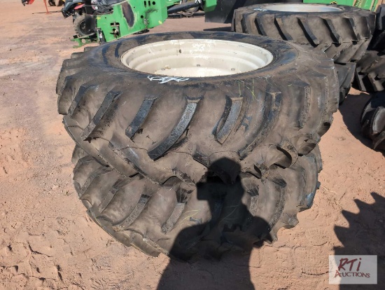 2X NEW Titan 18.4 - 34 tractor tires and rims