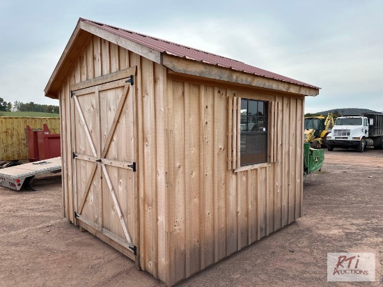 10x10 wooden chicken coop with windows and door
