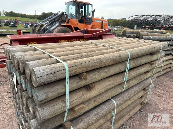 32X 4 5/8 x 7 round fence posts