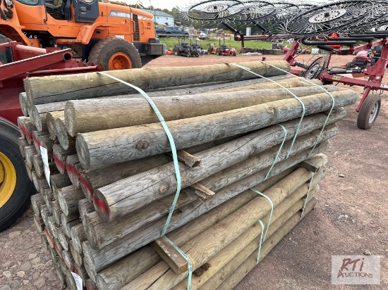 32X 4 5/8 x 7 round fence posts