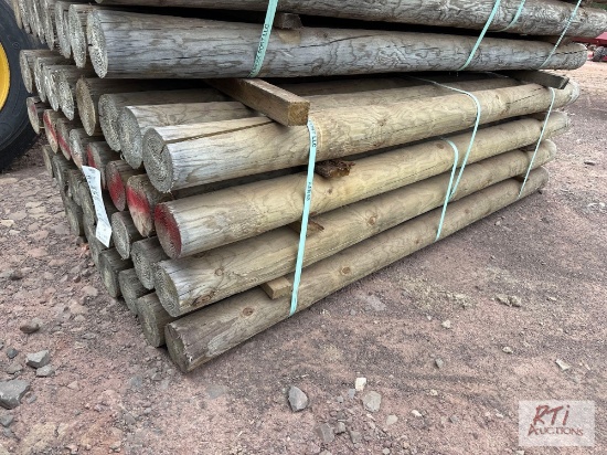 32X 4 5/8 x 7 round fence posts