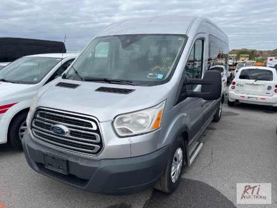 2015 Ford Transit 350 XLT 12 passenger high top van, PW, PL, A/C, 217,727 miles,