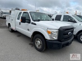 2011 Ford F250 extended cab utility truck, diesel, PW, PL, A/C, 56,207 miles, VIN:1FT7X2AT8BEC77371