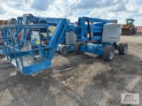 Genie Z4525 articulated boom lift with jib, diesel, 2781 hrs., new tires