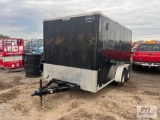 2014 Integrity 14ft tandem axle enclosed trailer, ramp door, side door, 7700lb GVW,