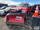 2016 Ford F350 XL Super Duty extended cab pickup, auxiliary switches, 4WD, Western V-plow, plow