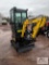 QH13R mini excavator with bucket, thumb, cab, gas engine