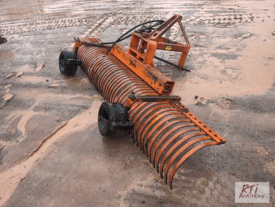 8ft Stone rake, 3 pt mount