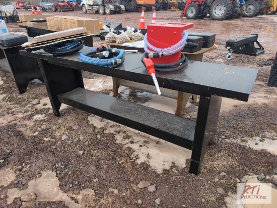 90in steel table