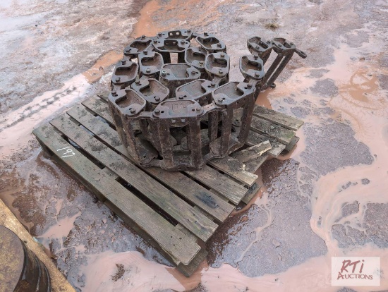 Steel tracks for skid steer loader