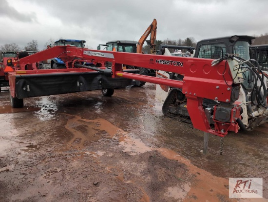 New demo unit - Massey Ferguson 1393 center pivot disc windrower, S/N 0RHM09218