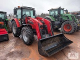 Massey Ferguson 5712 MFWD tractor with cab, loader, 627 hrs, S/N 65DLJB269045
