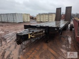 2018 Kaufmann high tinsel backhoe trailer, 25 ft deck with dovetail, hydraulic ramps, 25,000 GVW.