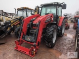 Massey Ferguson 5713S MFWD tractor with cab, front loader, 2,399 hours S/N 66DTJB274024