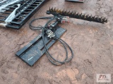 Future skid steer mounted sickle bar cutter with knife bar - BROKEN CONNECTION BAR