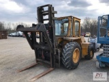 Sellick SD80 2 stage forklift, 48in heavy duty forks, hydraulic grapple, diesel, manual