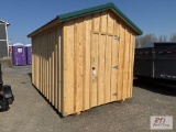 8x12 storage shed with steel roof