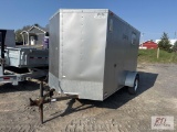 2005 Forest River 11ft enclosed trailer, single axle, V-nose, ramp door, 2 side windows, VIN: