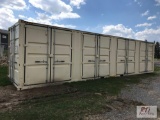 40ft steel shipping container, 9.5ft tall, 4 side doors, 1 rear door, SPRU6008600
