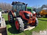 Kubota M8560 MFWD tractor with cab, heat, A/C, 12 speed, 1764 hrs., 3 PT hitch arms on pallet